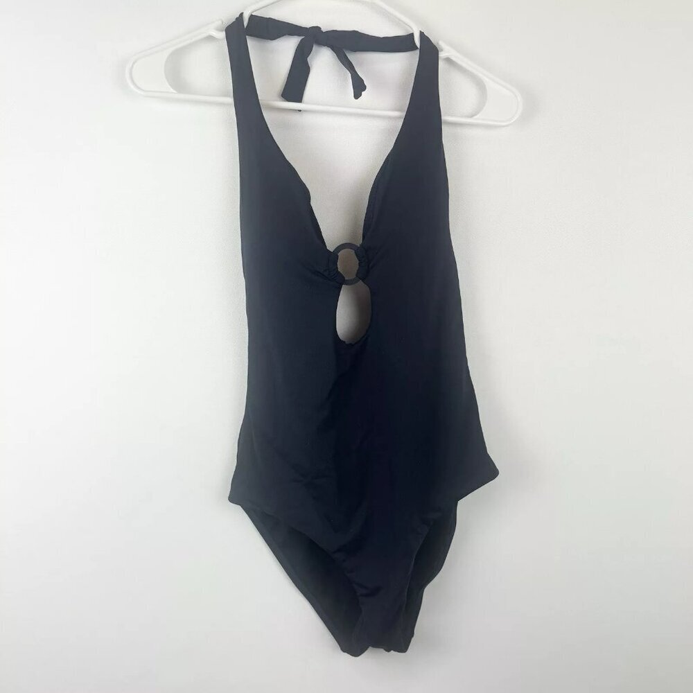 Sea Level Swim Womens Key Hole Halter One Piece Swimsuit Night Sky 8